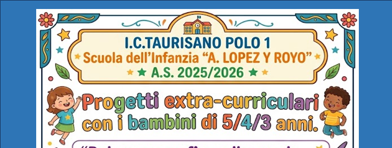 Progetti extra-curriculari con bambini 5/4/3 anni